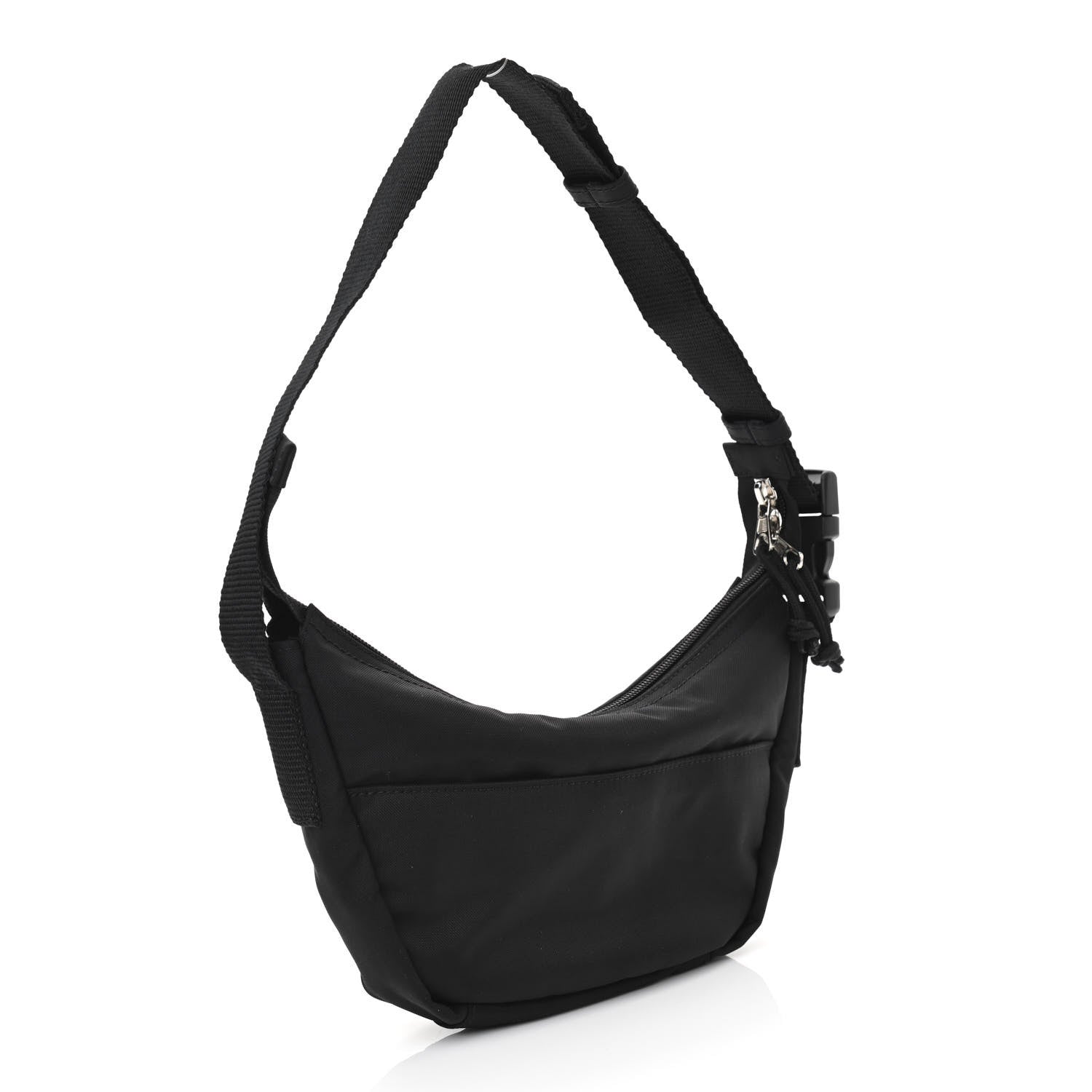Balenciaga Recycled Sport Nylon Logo Embroidered Wheel Sling Bag Black Candy Pink 3 of 10