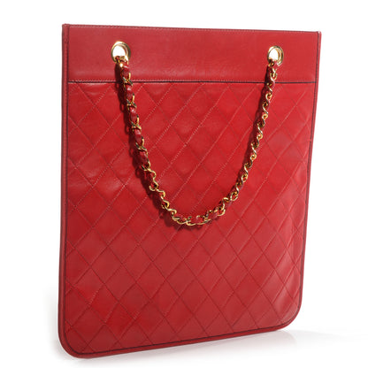 Chanel Lambskin Quilted Portfolio Bag Red 3 of 8