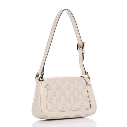 Gucci Guccissima Small Shoulder Bag Off White 3 of 12