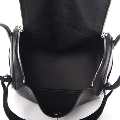 Hermes Taurillon Clemence Lindy 30 Black 5 of 9
