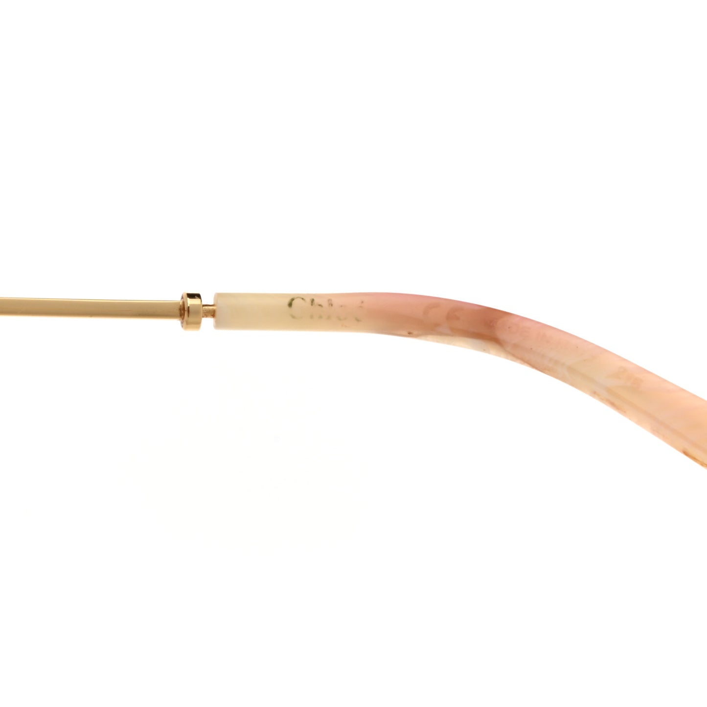Rosie Bevelled Round Sunglasses CE142S Gold Gradient Coral
