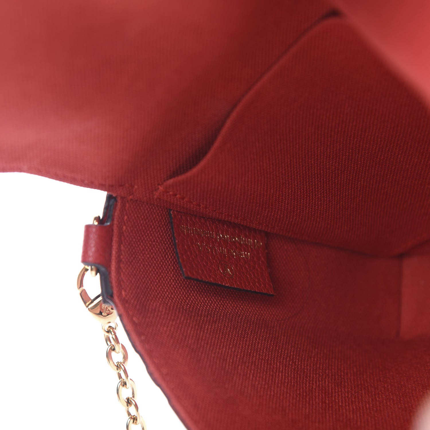Louis Vuitton Empreinte Pochette Felicie Chain Wallet Scarlet 6 of 11