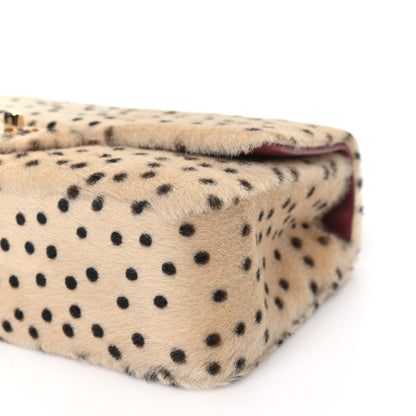 Chanel Pony Hair Cheetah Printed Creative Fabrics Flap Light Beige Black 10 of 14
