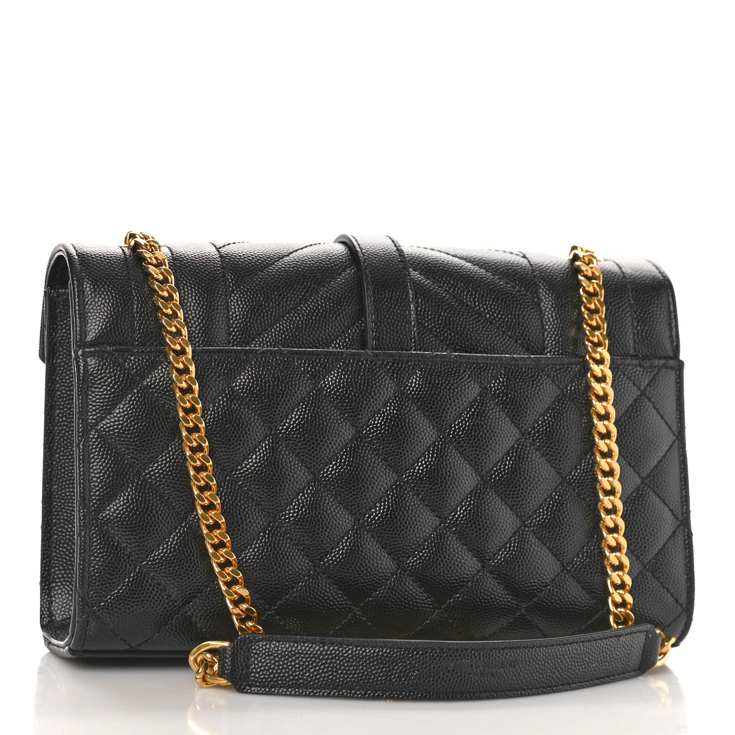 Saint Laurent Grain De Poudre Textured Mixed Matelasse Triquilt Small Monogram Satchel Black 3 of 9