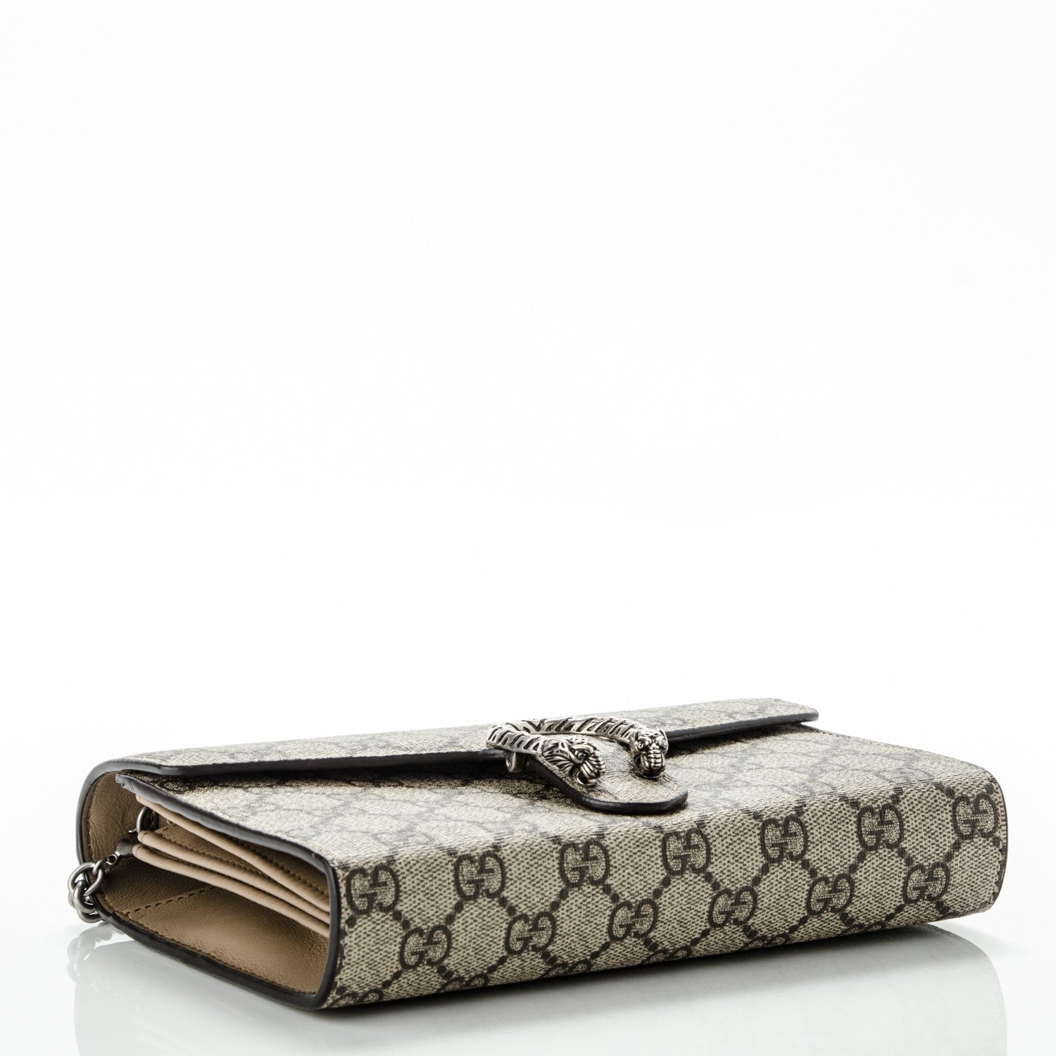 Gucci GG Supreme Monogram Mini Dionysus Chain Wallet Beige Taupe 4 of 7