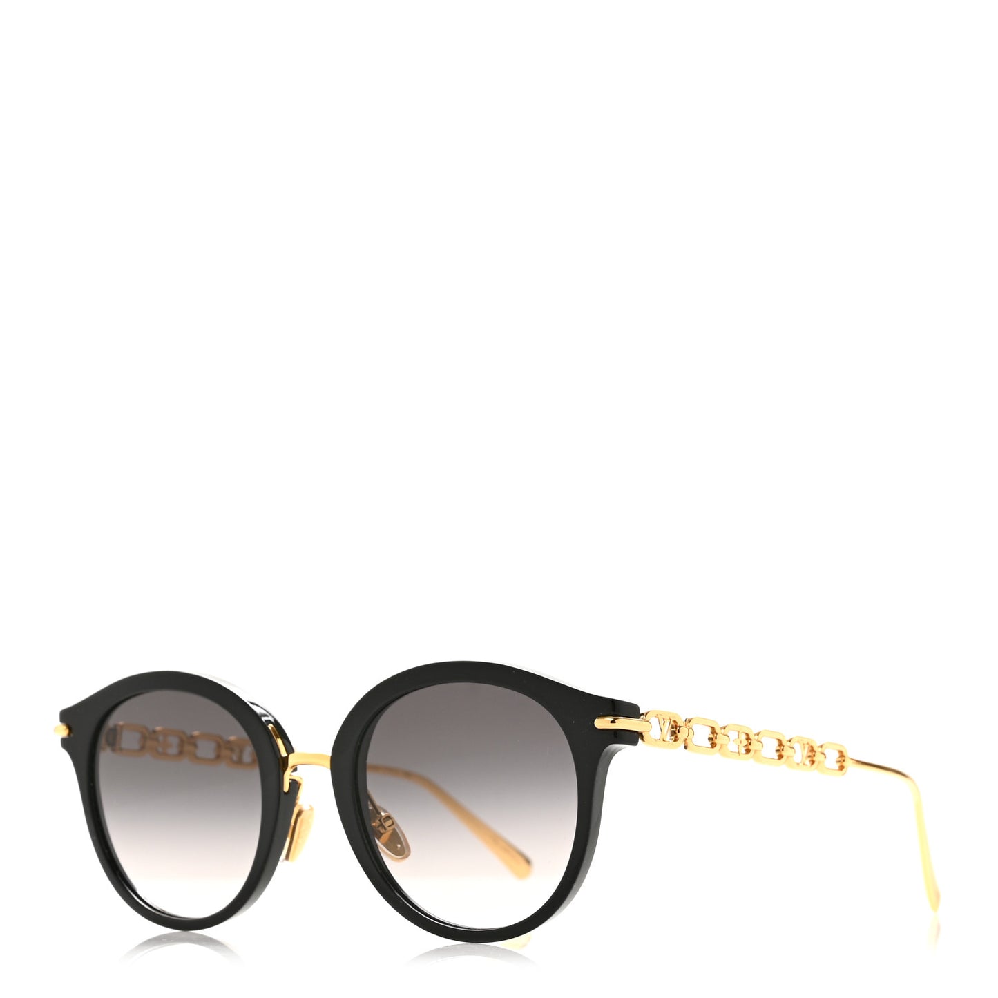 Acetate Metal My LV Chain Two Round Sunglasses Z2112U Black