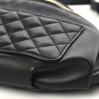 Chanel Lambskin Quilted Waist Bag Fanny Pack Black 10 of 10
