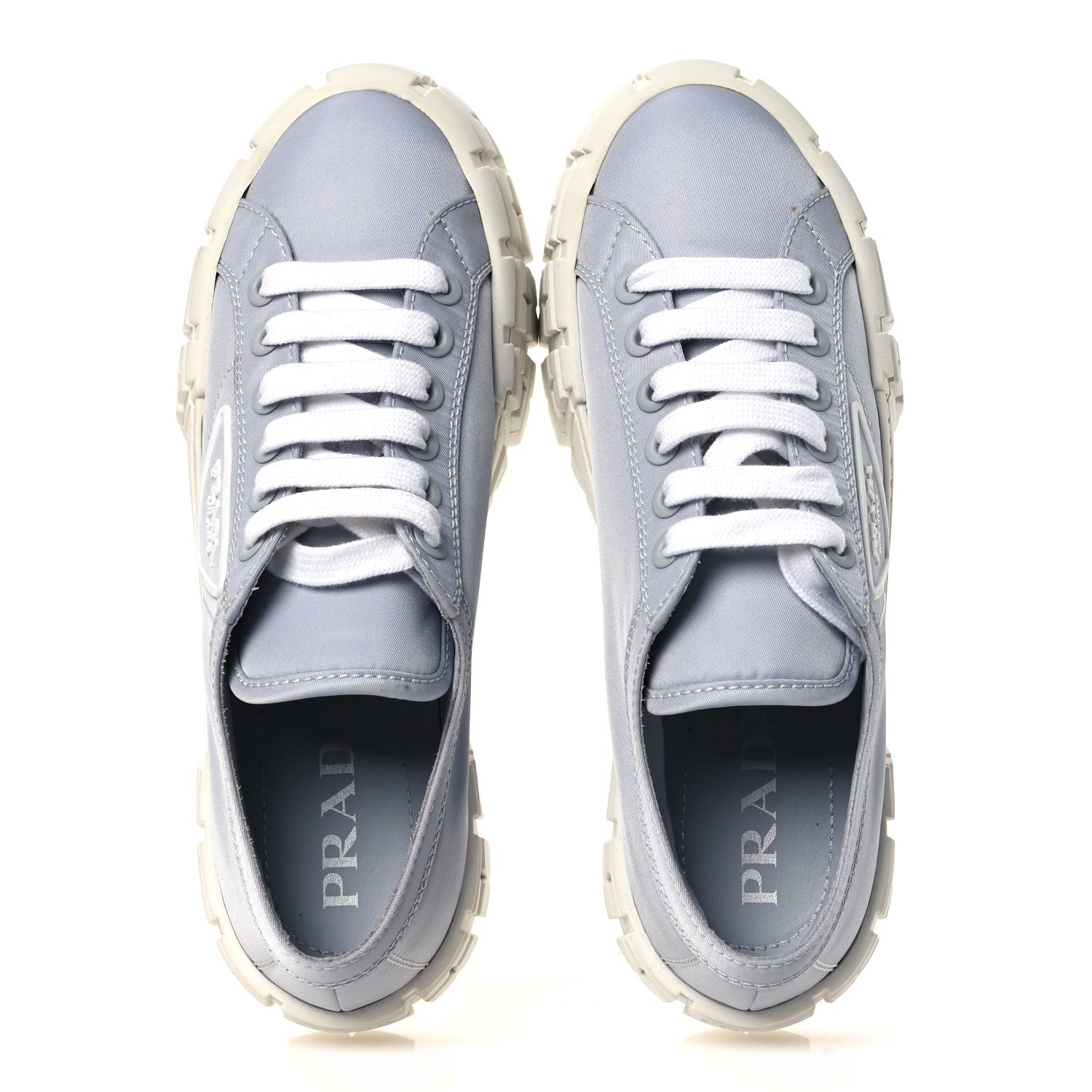 Prada Re-Nylon Gabardine Triangle Logo Double Wheel 50mm Sneakers 38 Cielo 2 of 12