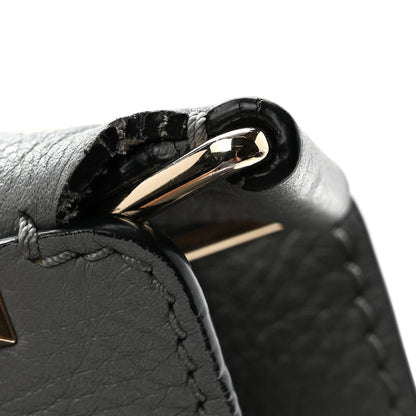 Valentino Garavani Pebbled Calfskin Small Rockstud Flip-Lock Messenger Bag Light Stone 6 of 11