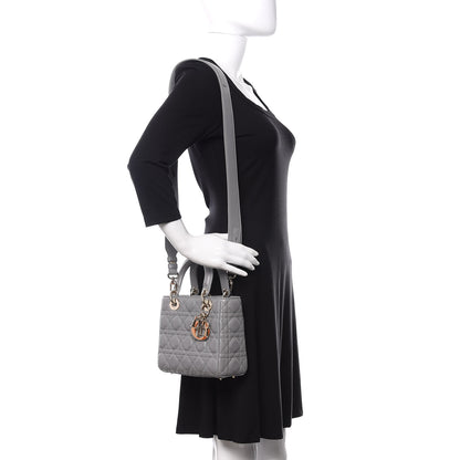 Christian Dior Lambskin Cannage Small Lucky Badges My Lady Dior Grey 2 of 13