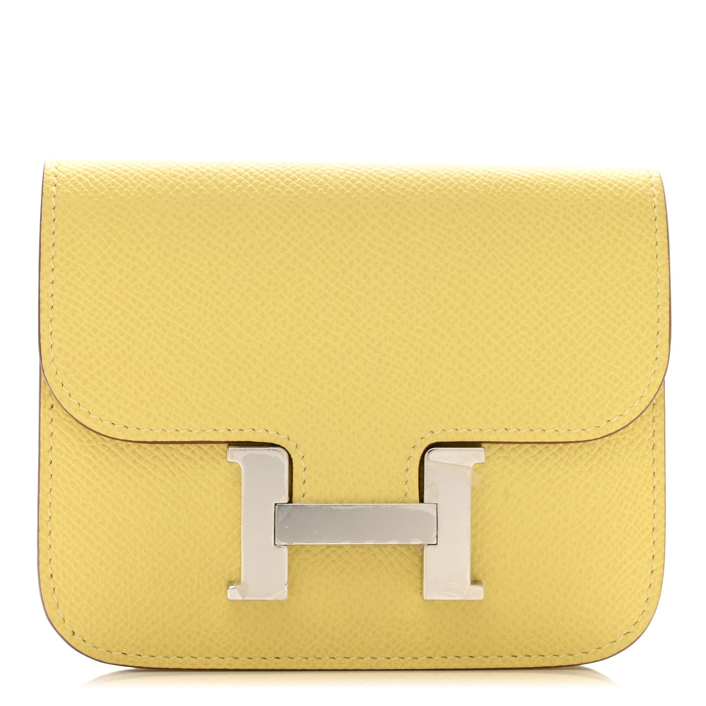 Epsom Constance Slim Wallet Jaune Poussin