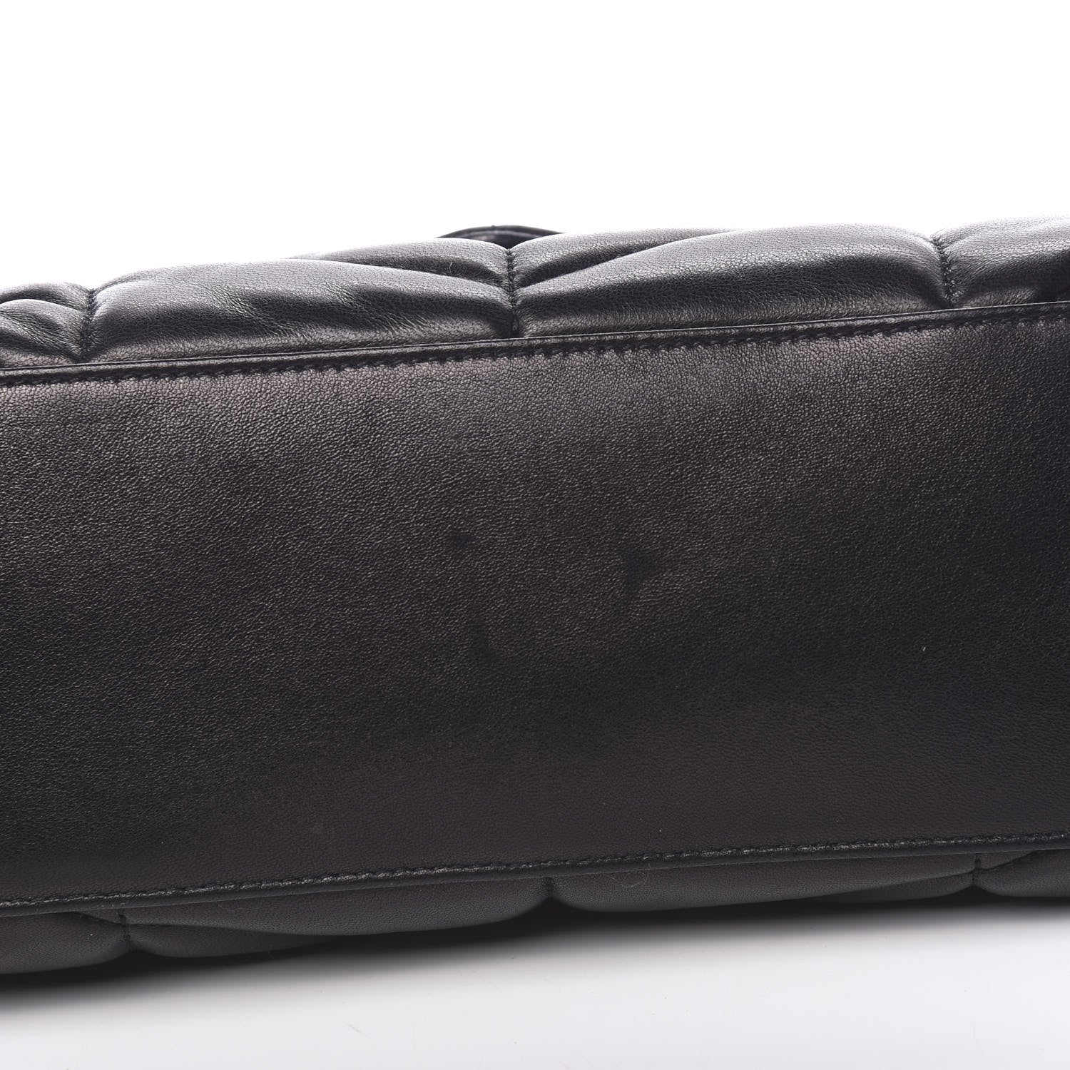 Saint Laurent Lambskin Quilted Small Loulou Puffer Monogram Chain Satchel Black 8 of 9