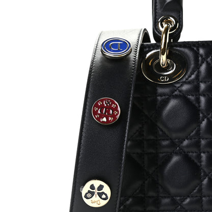 Christian Dior Lambskin Cannage Small Lucky Badges My Lady Dior Navy 12 of 13