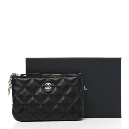 Chanel Lambskin Quilted Small No. 5 Cosmetic Case Black 9 of 9