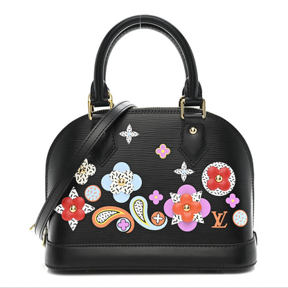 Louis Vuitton Epi Blooming Flowers Alma BB Black 1 of 9
