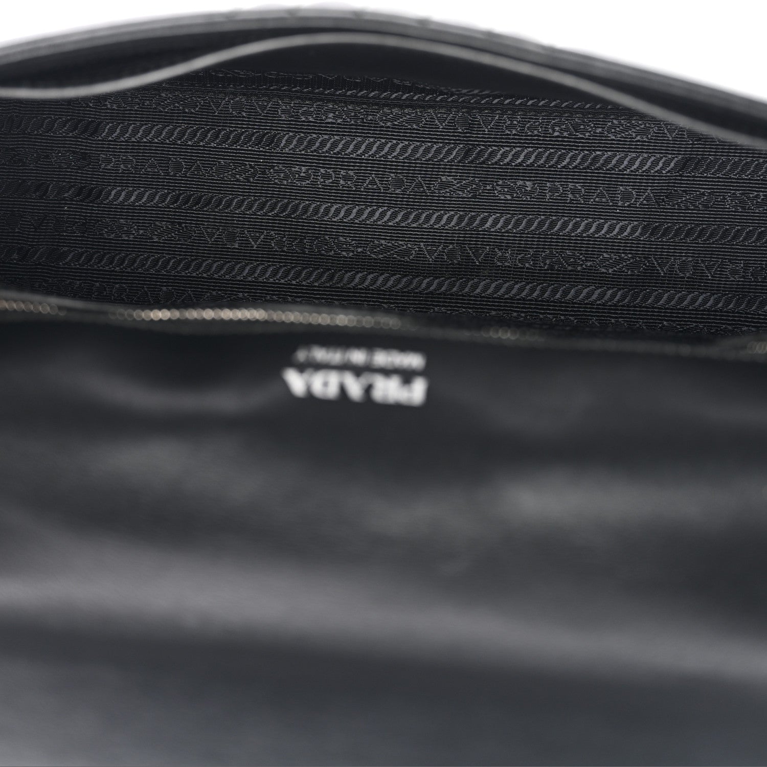 Prada Soft Calfskin Impunture Diagramme Large Chain Flap Shoulder Bag Black 5 of 10
