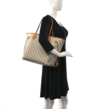 Louis Vuitton Damier Azur Neo Neverfull MM Rose Ballerine 2 of 10