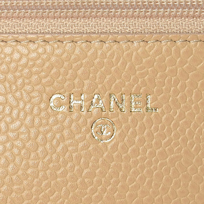 Chanel Caviar Quilted Wallet On Chain WOC Beige Clair 8 of 14