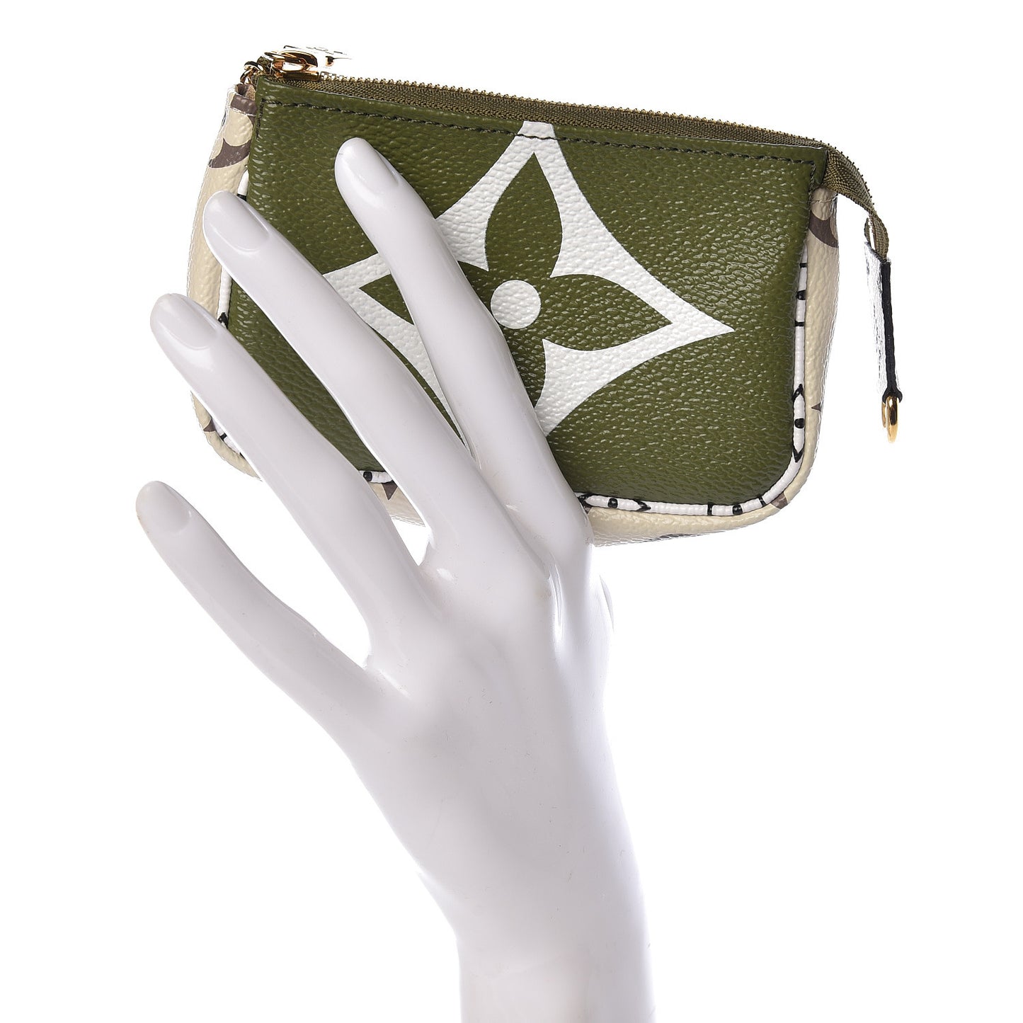 Monogram Giant Micro Pochette Accessories Kaki White