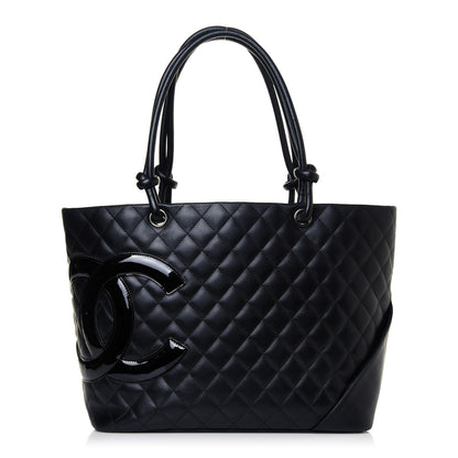 Chanel Calfskin Quilted Large Cambon Tote Black 1 of 12