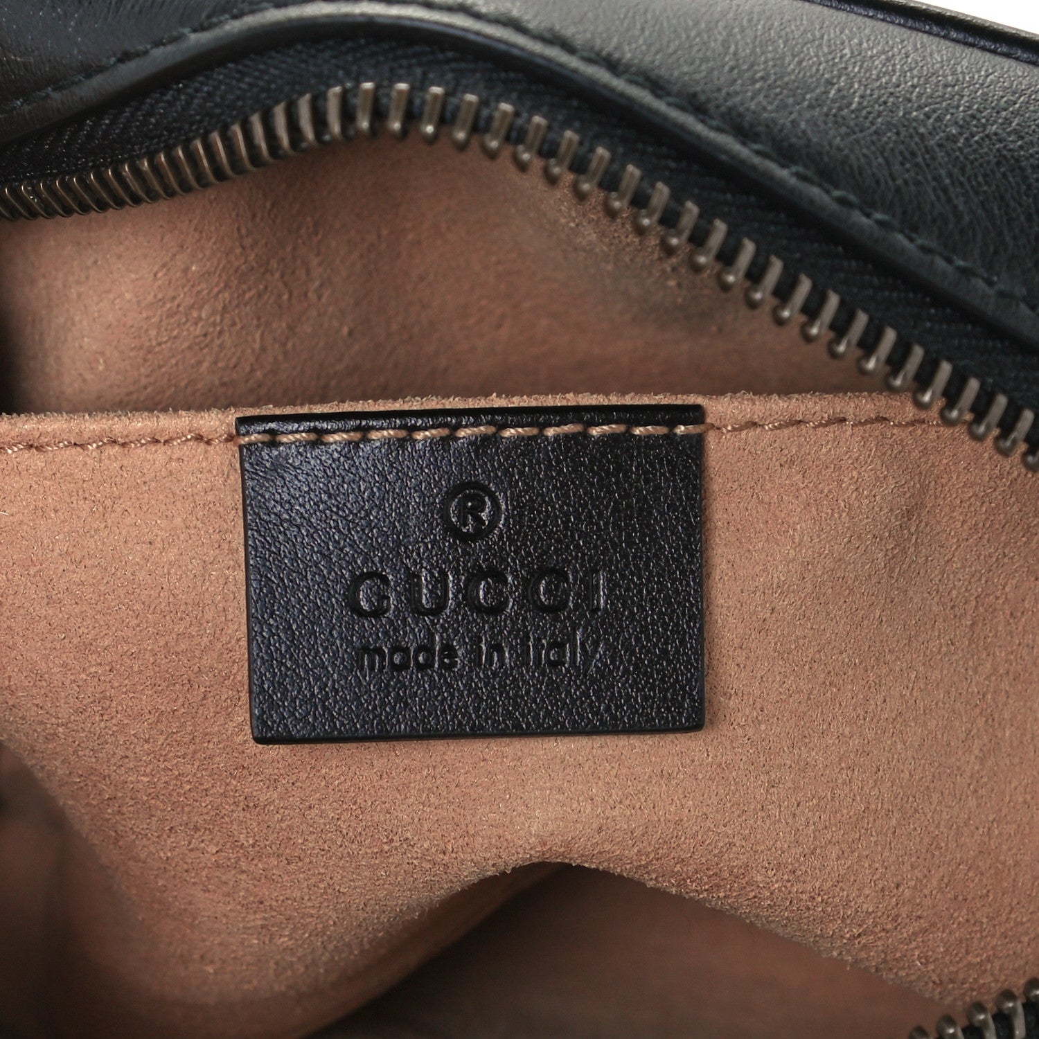 Gucci Calfskin Matelasse Mini GG Marmont Chain Shoulder Bag Black 6 of 11
