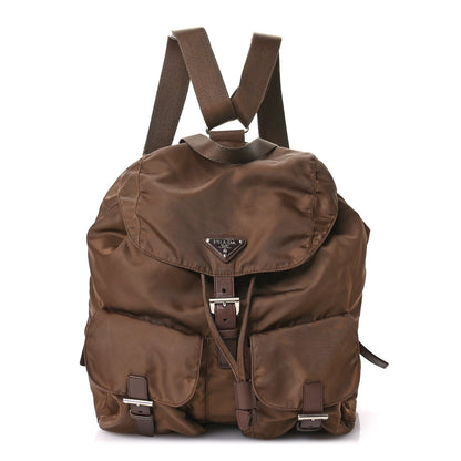 Prada Vela Nylon Saffiano Backpack Rovere 1 of 14