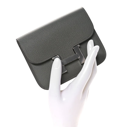 Hermes Evercolor Constance Slim Wallet Gris Meyer 2 of 9
