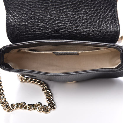Gucci Pebbled Calfskin Small Soho Flap Crossbody Black 5 of 14
