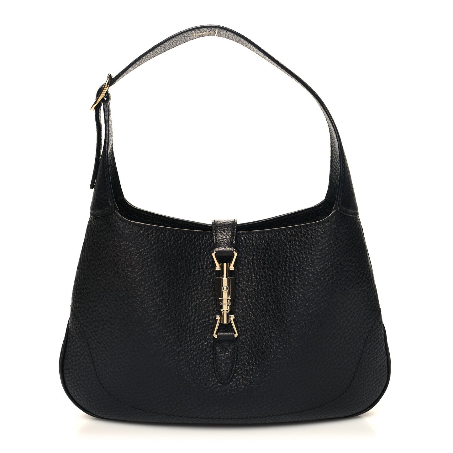 Calfskin Small Jackie O Hobo Black