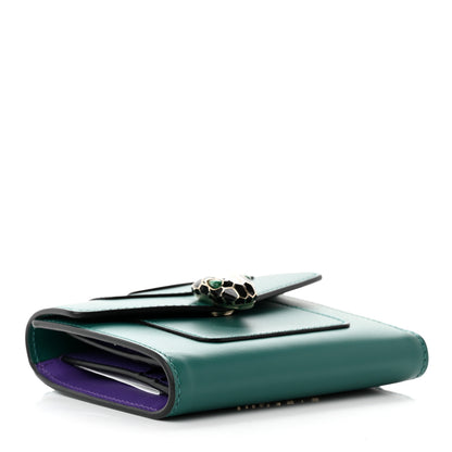 Bulgari Calfskin Serpenti Forever Wallet Emerald Violet Amethyst 4 of 6