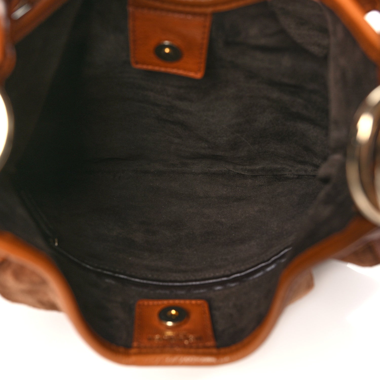 Saint Laurent Calfskin Suede Saint Tropez Ruffle Bag 5 of 9