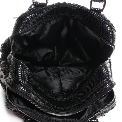 Burberry Python Knight Satchel Black 6 of 9