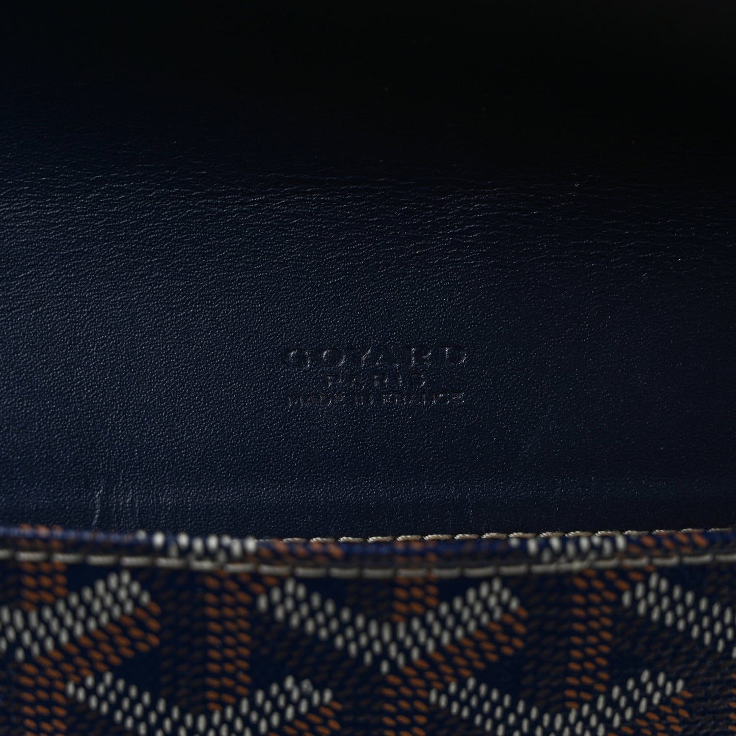 Goyardine Commando Envelope 2 Flat Large Pouch Blue