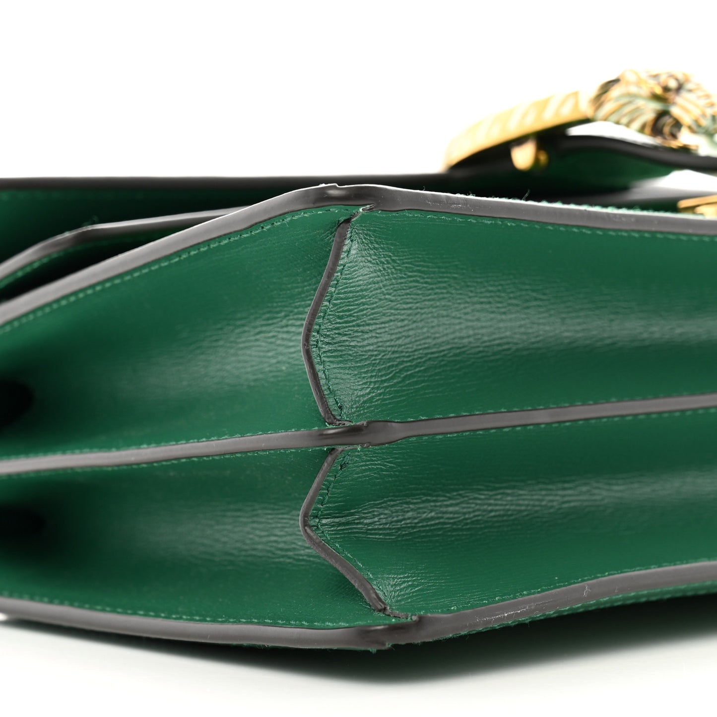 Azalea Calfskin Enamel Small Dionysus Shoulder Bag New Shamarock Emerald Off White