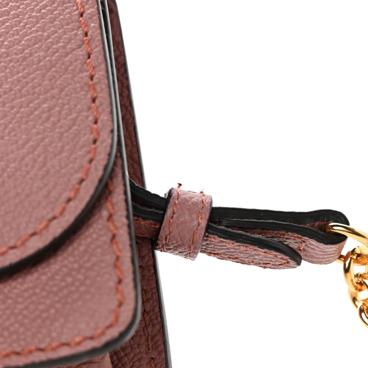 Grainy Calfskin Mini Buckle Bag Pink