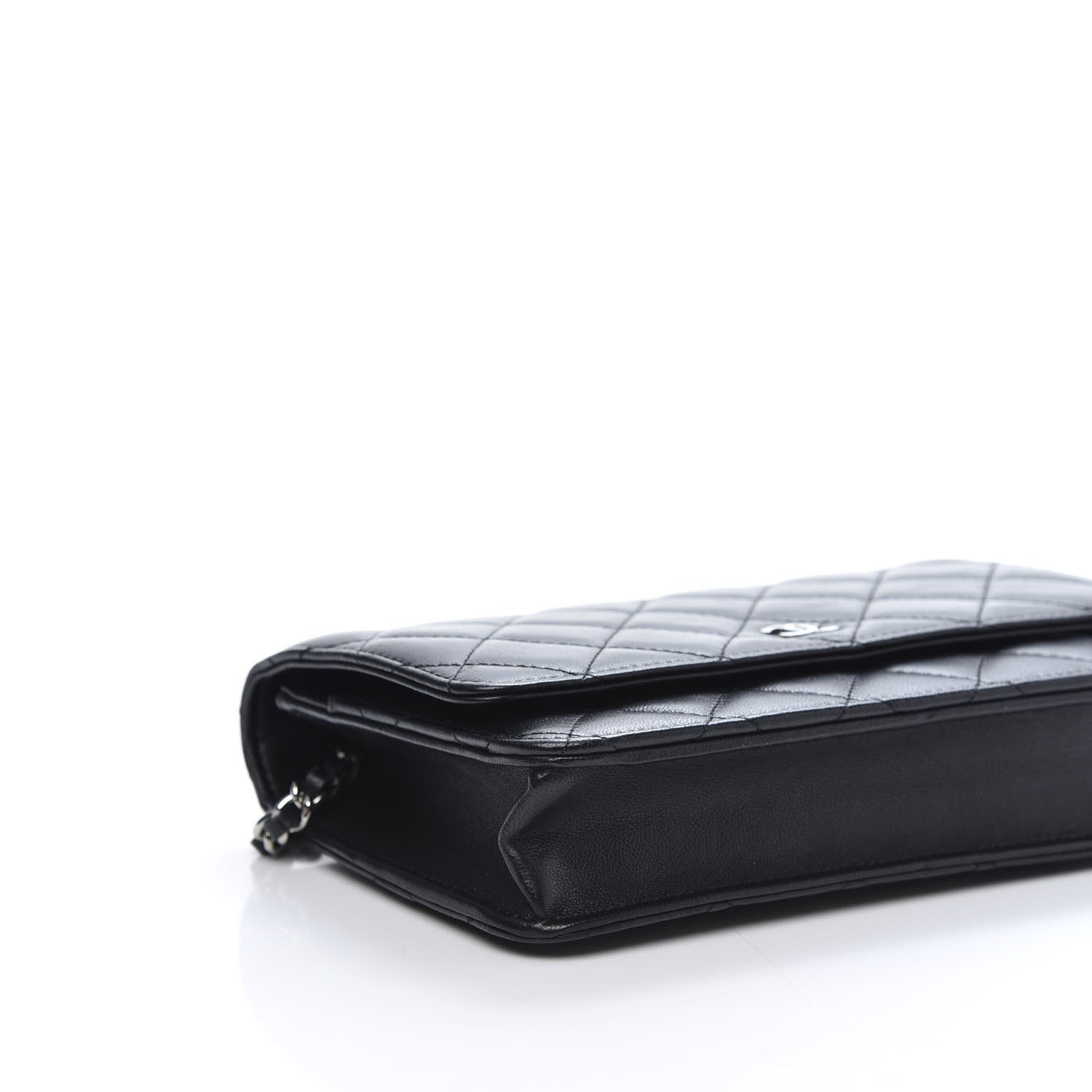Chanel Lambskin Quilted Wallet On Chain WOC Black 6 of 14