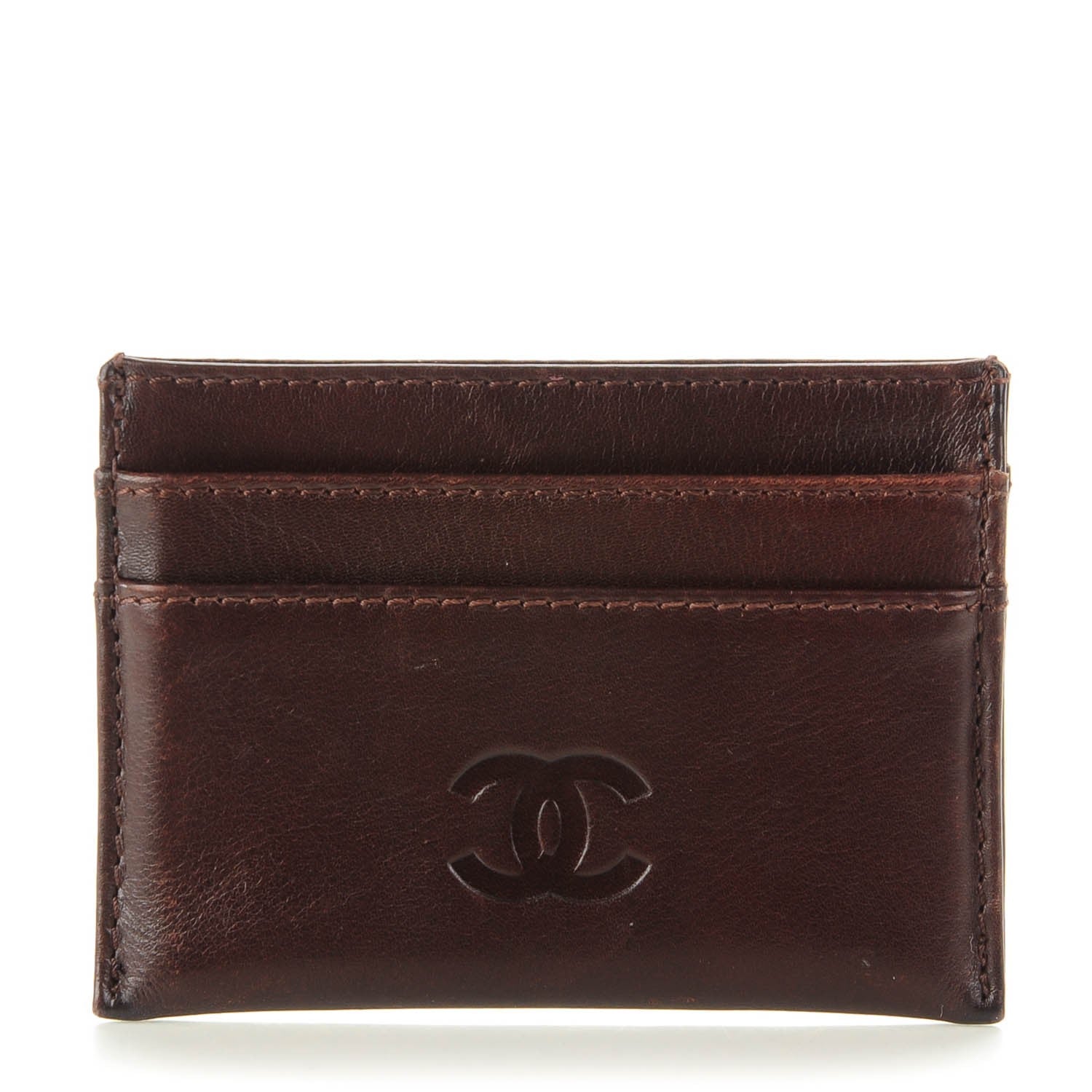 Chanel Calfskin Timeless CC Card Holder Brown 1 of 8