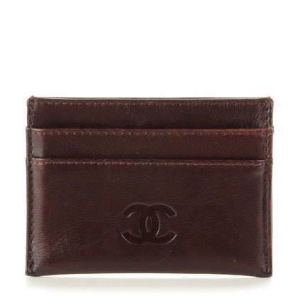 Chanel Calfskin Timeless CC Card Holder Brown 1 of 8