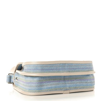 Chanel Denim Calfskin Quilted Jungle Stroll Messenger Bag Blue Multicolor 4 of 11