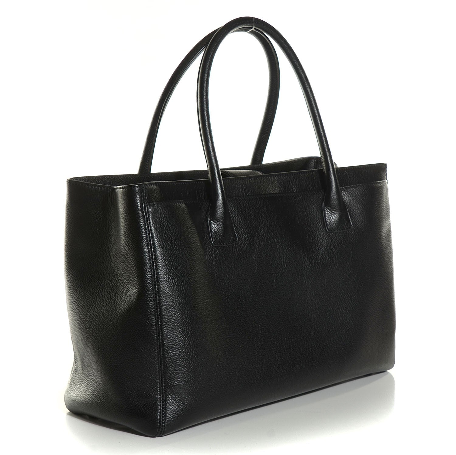 Chanel Calfskin Cerf Executive Shopper Tote Black 3 of 7