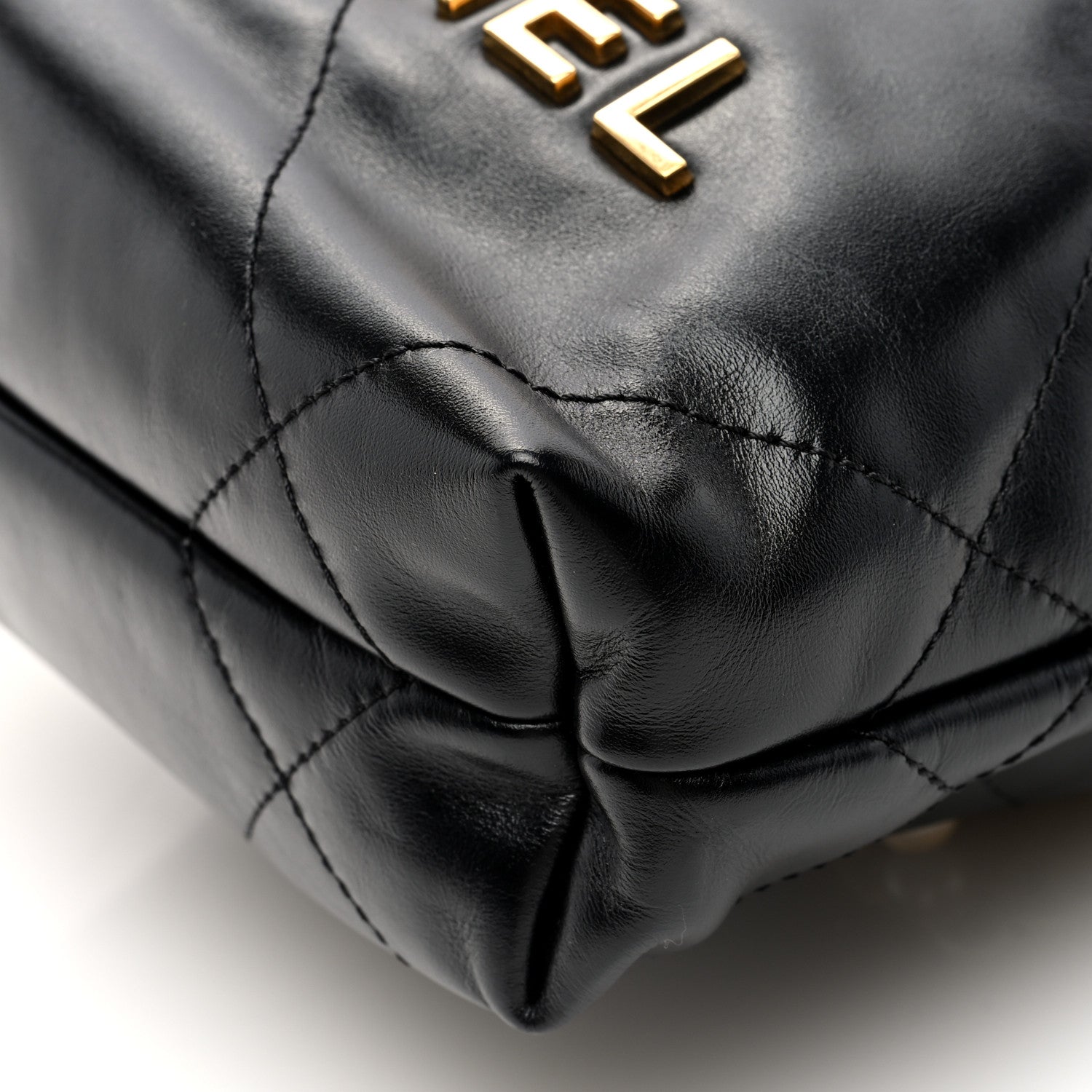 Chanel Shiny Calfskin Quilted Pearl CC Chain Mini Chanel 22 Black 10 of 11