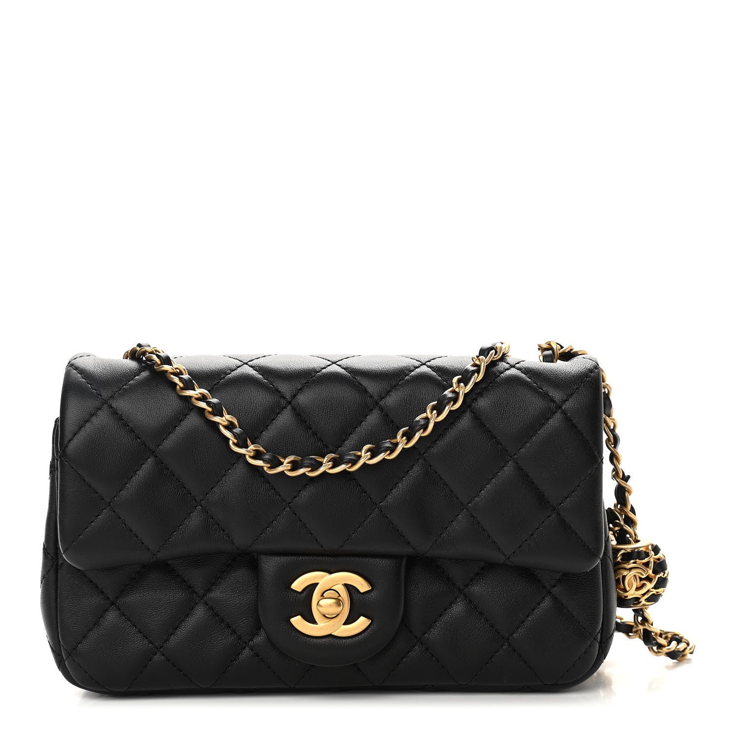 Chanel Lambskin Quilted Mini Rectangular Pearl Crush Flap Black 1 of 10