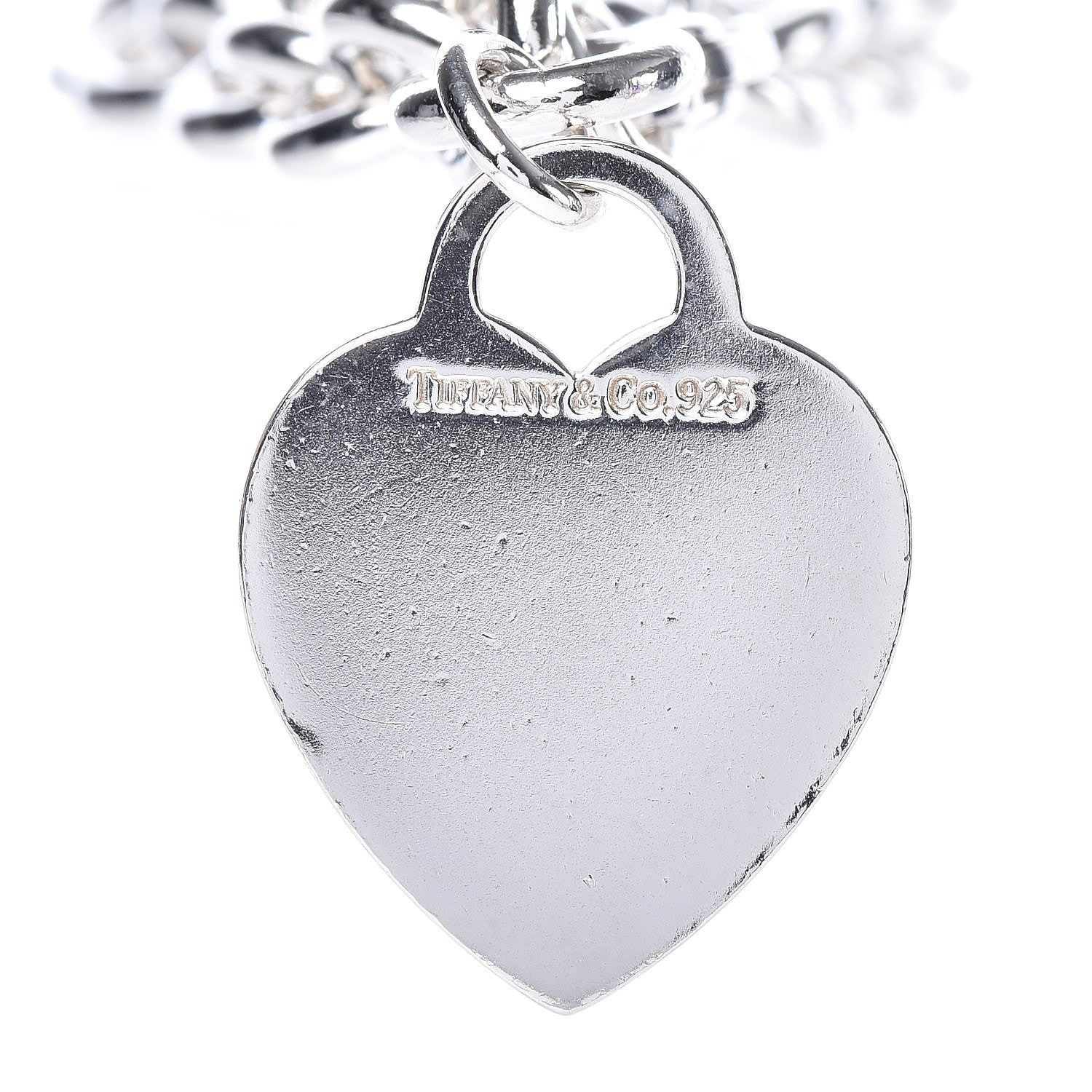 Tiffany Sterling Silver Heart Tag Charm Bracelet 4 of 5