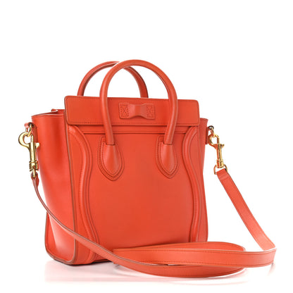 Celine Smooth Calfskin Nano Luggage Fluo Orange 3 of 12