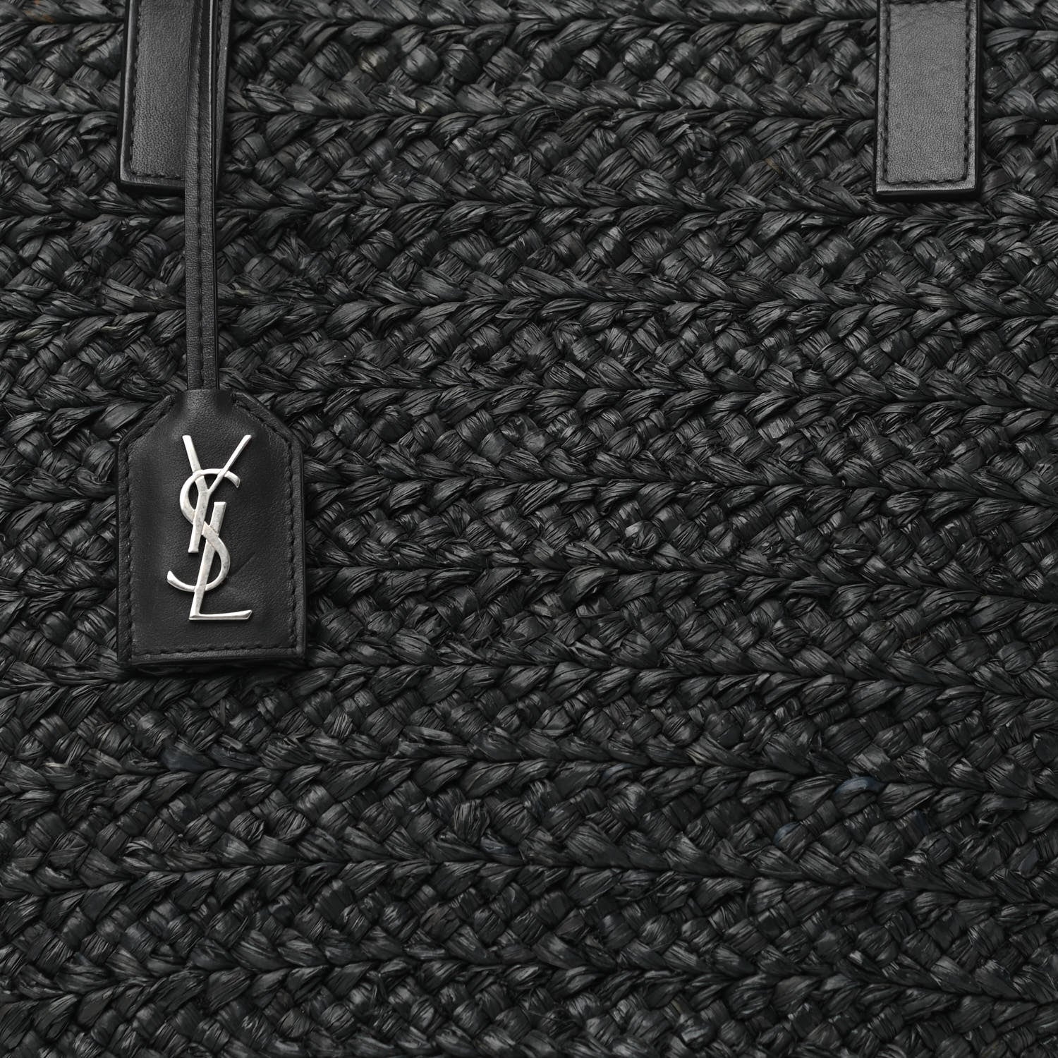 Saint Laurent Raffia Panier Bag Black 7 of 11