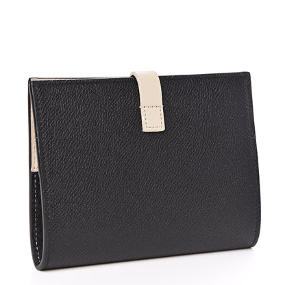 Celine Grained Calfskin Strap Passport Cover Black Chalk 3 of 9