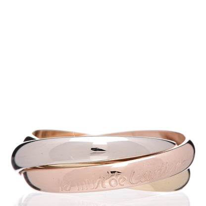 Cartier 18K Pink Yellow White Gold Classic Les Must De Trinity Ring 56 7.5 1 of 7