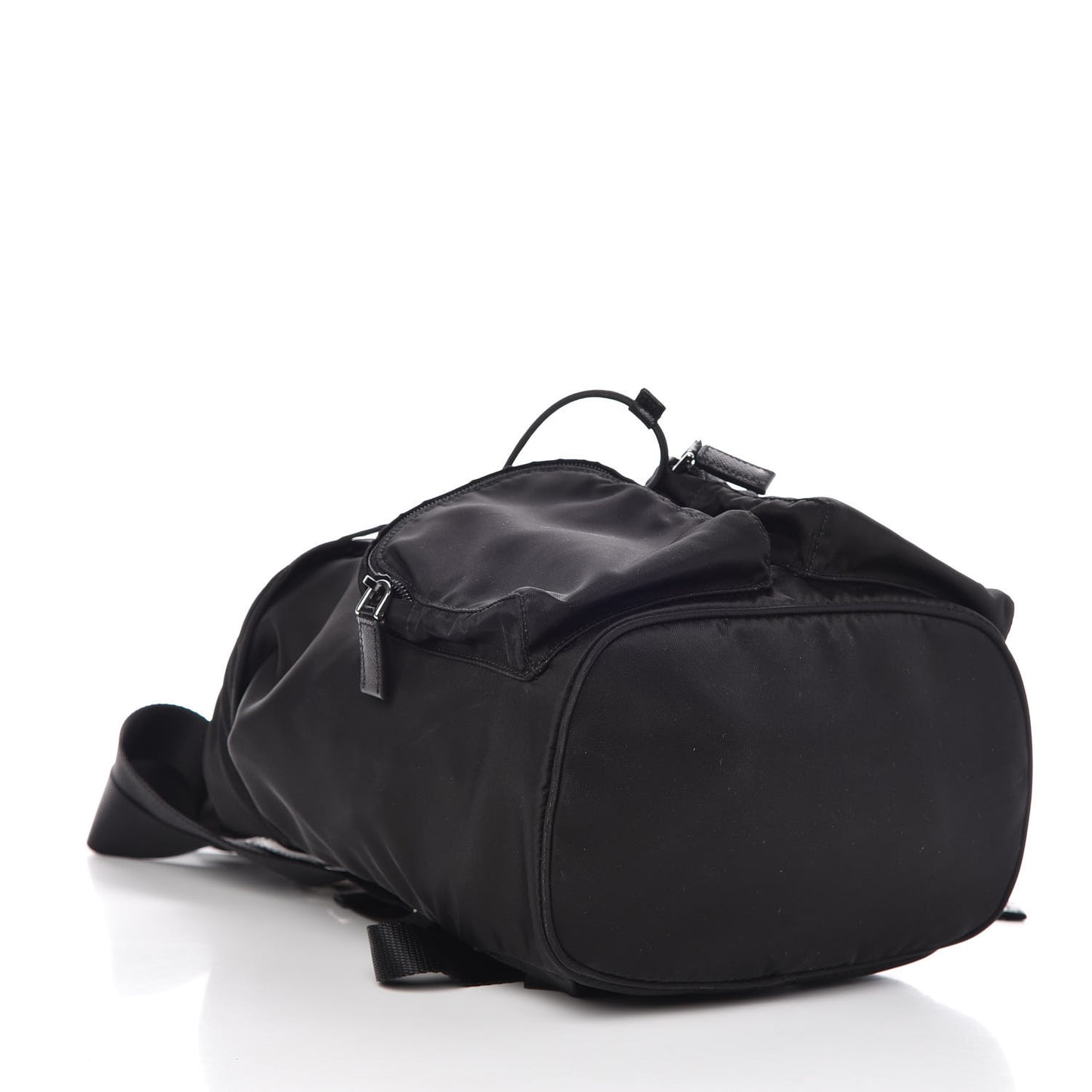 Nylon Vela Double Buckle Backpack Black