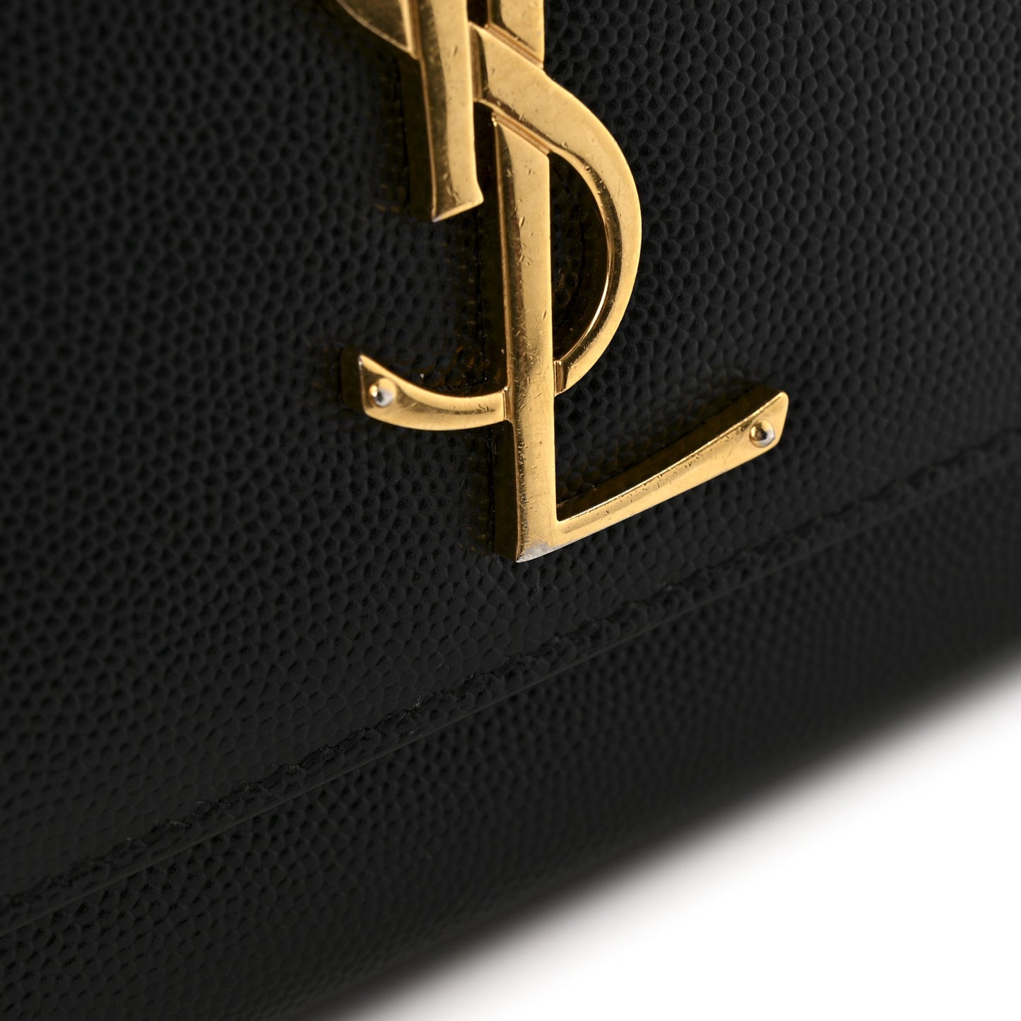 Grain De Poudre Medium Classic Monogram Kate Satchel Black