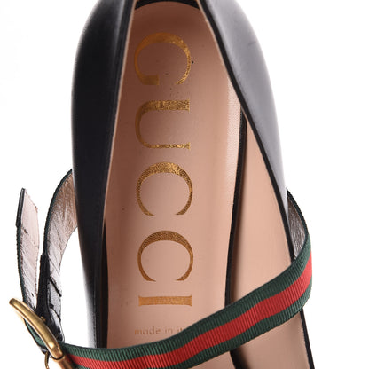 Gucci Calfskin Sylvie Mid Heel Pumps 41 Black 8 of 10